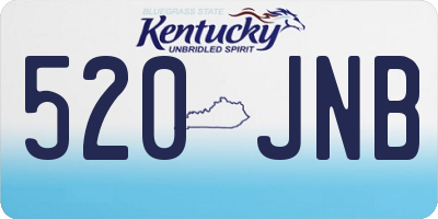 KY license plate 520JNB