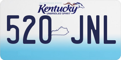 KY license plate 520JNL