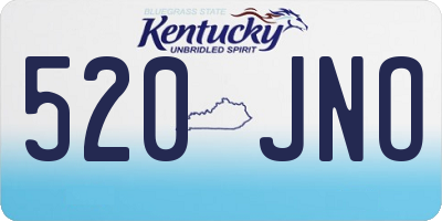 KY license plate 520JNO