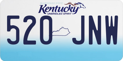KY license plate 520JNW
