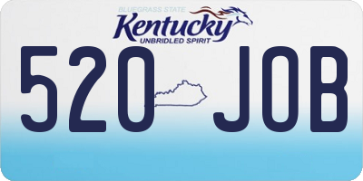 KY license plate 520JOB