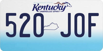 KY license plate 520JOF