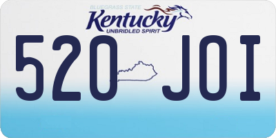 KY license plate 520JOI