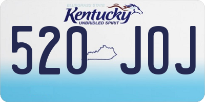 KY license plate 520JOJ