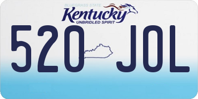 KY license plate 520JOL