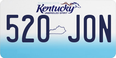 KY license plate 520JON