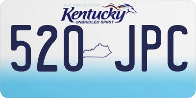 KY license plate 520JPC