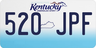 KY license plate 520JPF