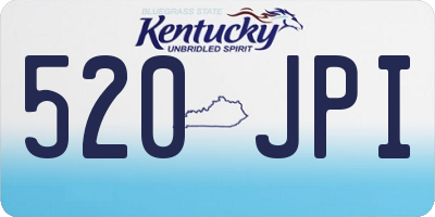 KY license plate 520JPI