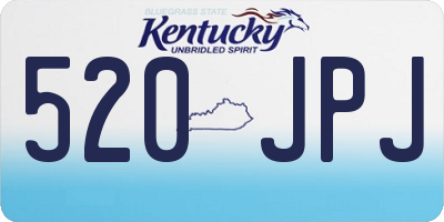 KY license plate 520JPJ