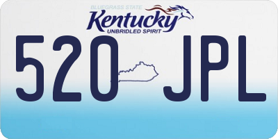 KY license plate 520JPL