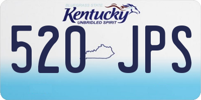 KY license plate 520JPS