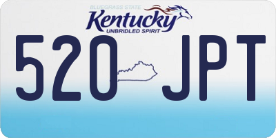 KY license plate 520JPT