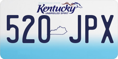 KY license plate 520JPX
