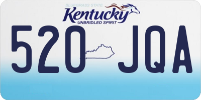 KY license plate 520JQA