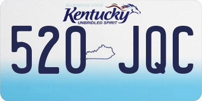 KY license plate 520JQC