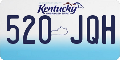 KY license plate 520JQH
