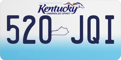 KY license plate 520JQI