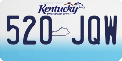KY license plate 520JQW
