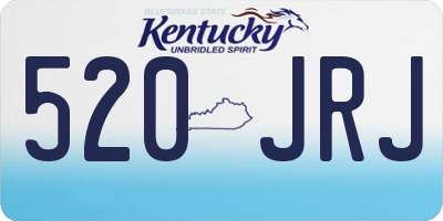 KY license plate 520JRJ