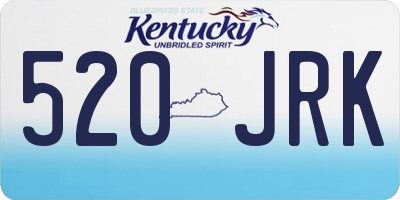 KY license plate 520JRK