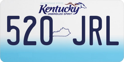 KY license plate 520JRL