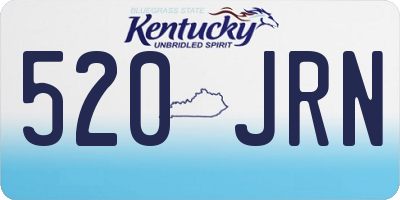 KY license plate 520JRN