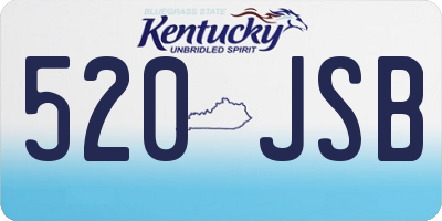 KY license plate 520JSB