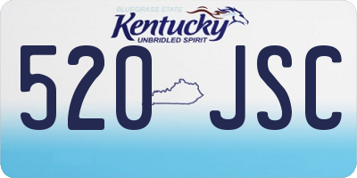 KY license plate 520JSC