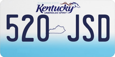 KY license plate 520JSD