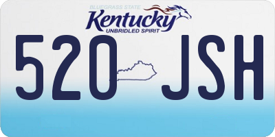 KY license plate 520JSH