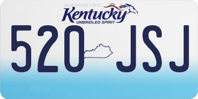 KY license plate 520JSJ