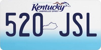 KY license plate 520JSL