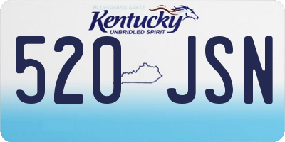 KY license plate 520JSN