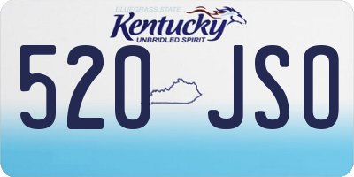 KY license plate 520JSO