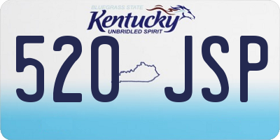 KY license plate 520JSP