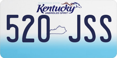 KY license plate 520JSS