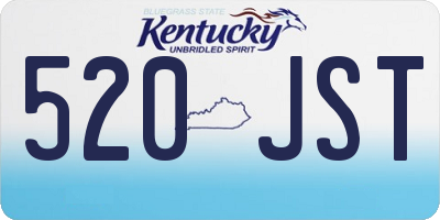 KY license plate 520JST