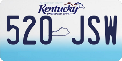 KY license plate 520JSW