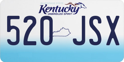 KY license plate 520JSX