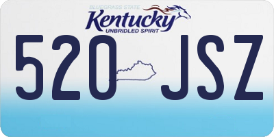KY license plate 520JSZ