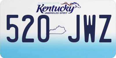 KY license plate 520JWZ
