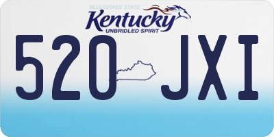 KY license plate 520JXI