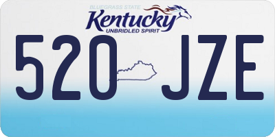 KY license plate 520JZE