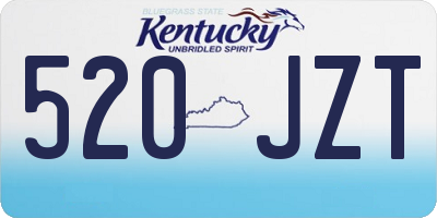 KY license plate 520JZT