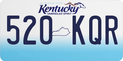 KY license plate 520KQR