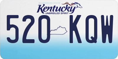 KY license plate 520KQW