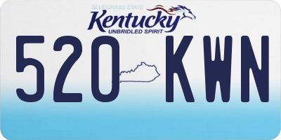 KY license plate 520KWN