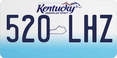 KY license plate 520LHZ