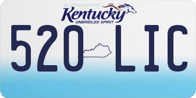 KY license plate 520LIC